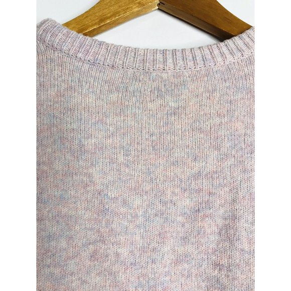 J. Crew Women's Small Pink Lavender 100% Wool Sweater with Full Side Zip - Picture 11 of 11